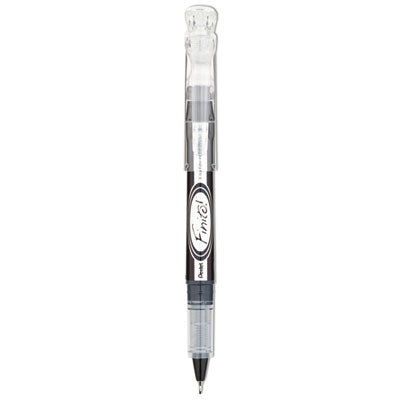 Pentel® Finito! Porous Point Pen, Stick, Extra-Fine 0.4 mm, Black Ink, Black/Silver/Clear Barrel Flipcost Flipcost