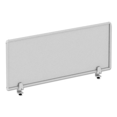 Polycarbonate Privacy Panel for Office Desks, 47w x 0.5d x 18h, Silver/Clear Flipcost Flipcost