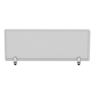 Polycarbonate Privacy Panel for Office Desks, 47w x 0.5d x 18h, Silver/Clear Flipcost Flipcost