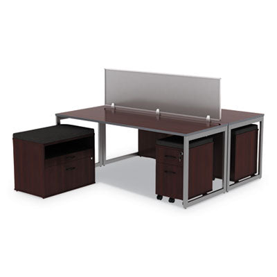 Polycarbonate Privacy Desk Panel Lightweight Metal, 65w x 0.5d x 18h, Silver/Clear Flipcost Flipcost