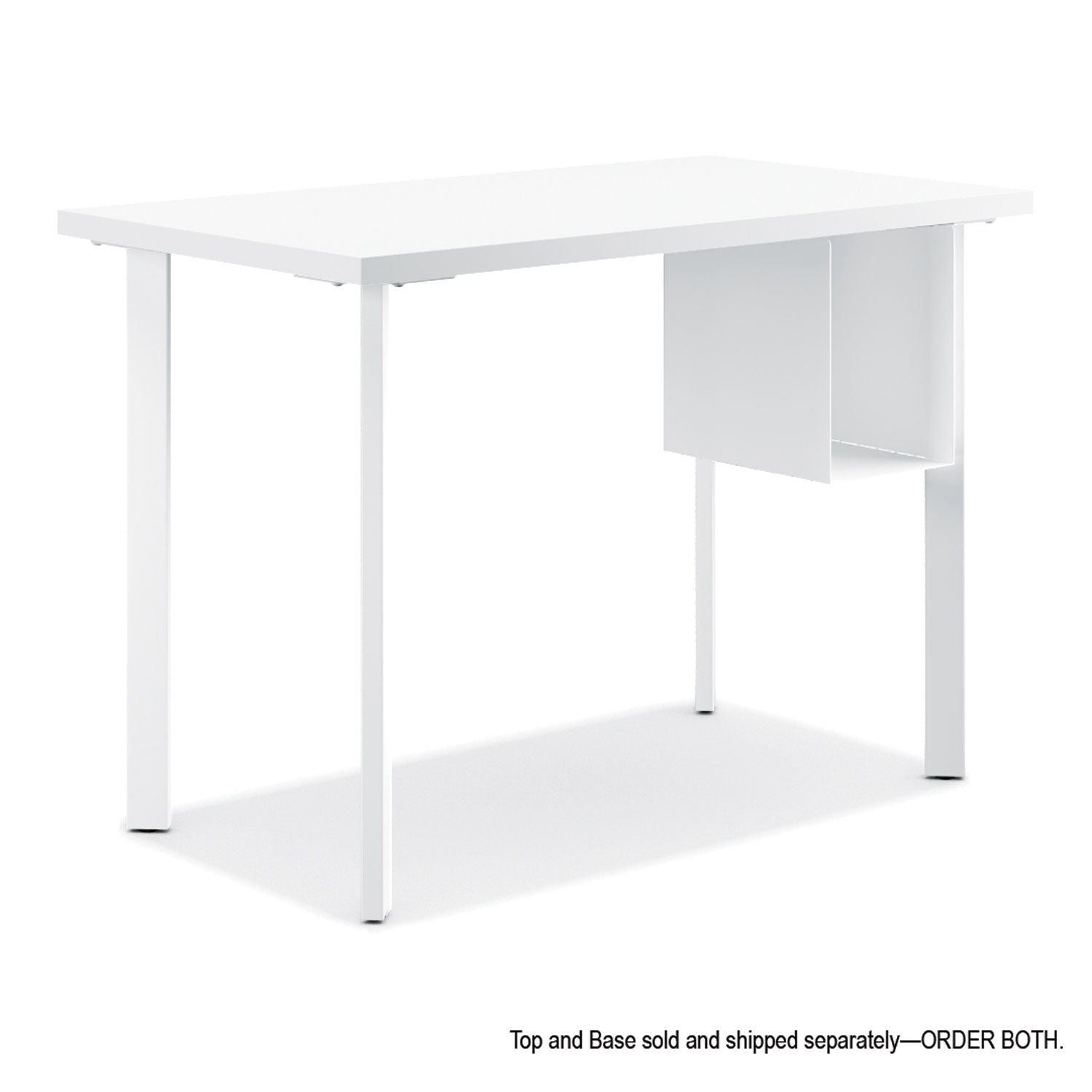 HON® Coze Writing Desk Worksurface, Rectangular, 54" x 24", Designer White