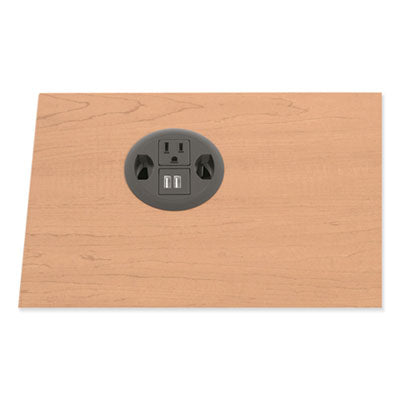 Desktop USB Power Hub Grommet, 3" Diameter, Black Flipcost Flipcost