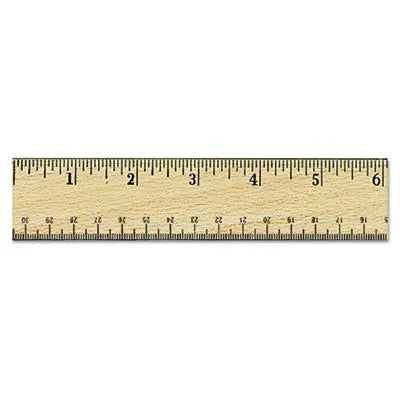 UNIVERSAL OFFICE PRODUCTS Flat Wood Ruler w/Double Metal Edge, Standard, 12" Long, Clear Lacquer Finish Flipcost Flipcost