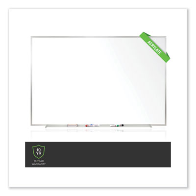 Durable Whiteboard Aluminum Frame, 72.63 x 48.47, White Surface, Satin Aluminum Frame Flipcost Flipcost