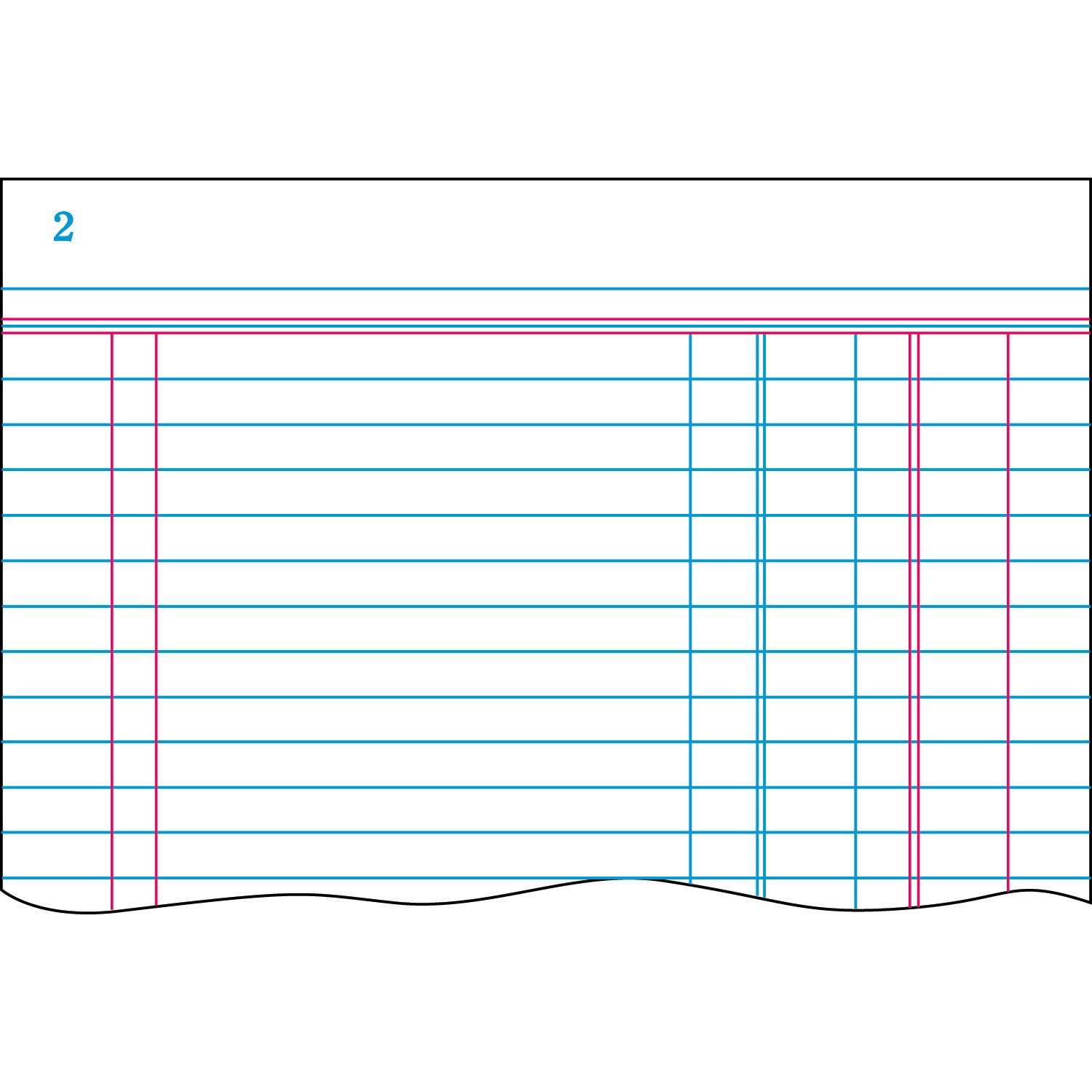 Boorum & Pease® Account Journal, Journal-Style Rule, Blue Cover, 11.75 x 7.25 Sheets, 150 Sheets/Book