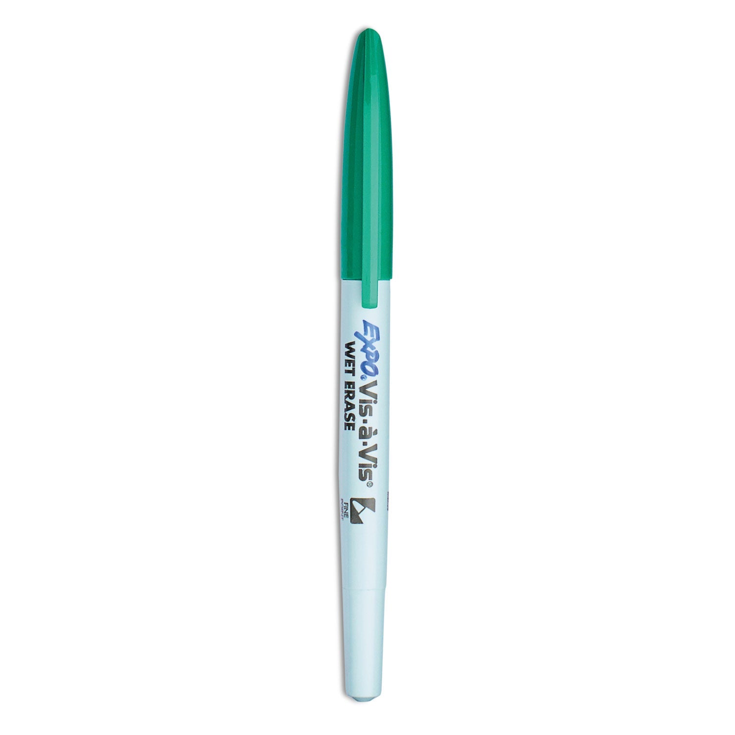 EXPO® Vis-a-Vis Wet Erase Marker, Fine Bullet Tip, Green, Dozen