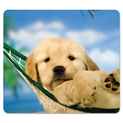 FELLOWES MFG. CO. Recycled Mouse Pad, 9 x 8, Puppy in Hammock Design Flipcost Flipcost