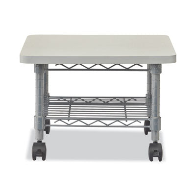 Underdesk Printer/Fax Stand, Engineered Wood, 2 Shelves, 19" x 16" x 13.5", Gray Flipcost Flipcost