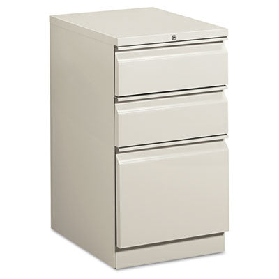 Brigade Mobile Pedestal 3-Drawers with Pencil Tray Insert, Left/Right: Box/Box/File, Letter, Light Gray, 15" x 19.88" x 28" Flipcost Flipcost