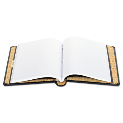 Looseleaf Corporation Leather-like Black Minute Book, 1-Subject, Unruled, Black/Gold Cover, (250) 11 x 8.5 Sheets Flipcost Flipcost