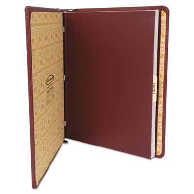 Looseleaf Corporation Leather-like Minute Book, 1-Subject, Unruled, Red/Gold Cover, (250) 11 x 8.5 Sheets Flipcost Flipcost