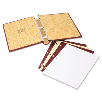 Looseleaf Corporation Leather-like Minute Book, 1-Subject, Unruled, Red/Gold Cover, (250) 11 x 8.5 Sheets Flipcost Flipcost