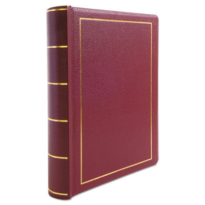 Looseleaf Corporation Leather-like Minute Book, 1-Subject, Unruled, Red/Gold Cover, (250) 11 x 8.5 Sheets Flipcost Flipcost