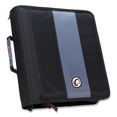 Case it™ Classic Zipper Binder, 3 Rings, 2" Capacity, 11 x 8.5, Black/Gray Accents Flipcost Flipcost