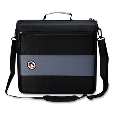 Case it™ Classic Zipper Binder, 3 Rings, 2" Capacity, 11 x 8.5, Black/Gray Accents Flipcost Flipcost