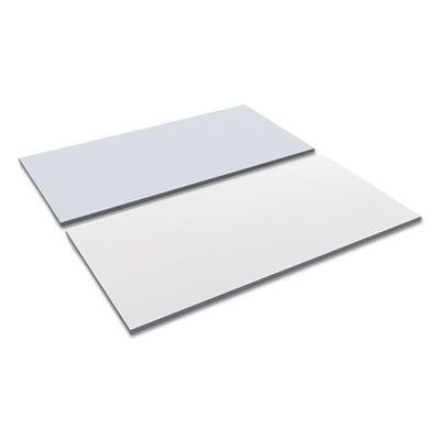 Reversible Laminate Table Top, Rectangular, 59.38w x 29.5d, White/Gray Flipcost Flipcost