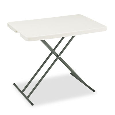 IndestrucTable Classic Personal Folding Table, 30" x 20" x 25" to 28", Platinum/Gray Flipcost Flipcost