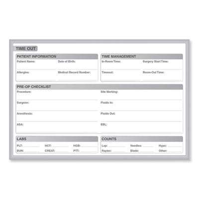 Time Out Magnetic Whiteboard Aluminum Frame, 24.5 x 18.5, White/Gray Surface, Satin Aluminum Frame Flipcost Flipcost