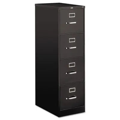 HON COMPANY 510 Series Vertical File, 4 Letter-Size File Drawers, Black, 15" x 25" x 52" Flipcost Flipcost