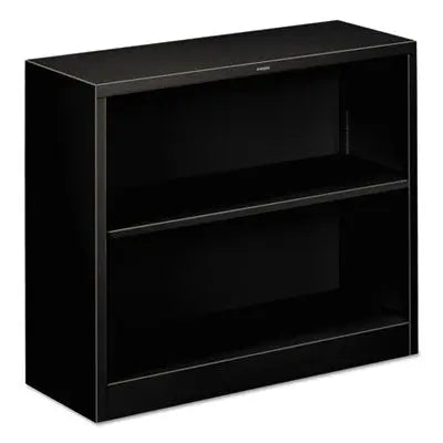 HON COMPANY Metal Bookcase, Two-Shelf, 34.5w x 12.63d x 29h, Black Flipcost Flipcost