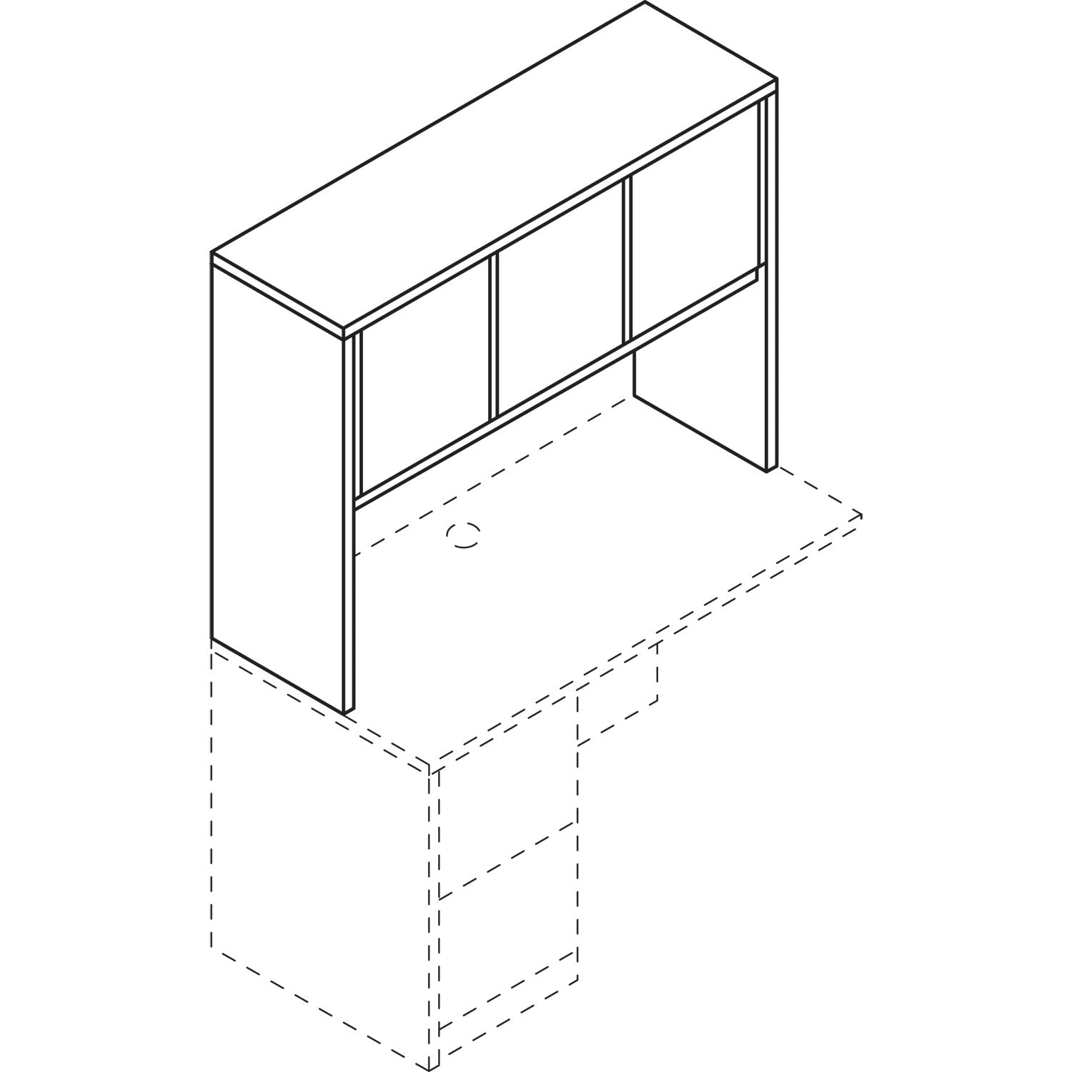 HON® 10500 Stack-On Storage For Return, 48w x 14.63d x 37.13h, Mahogany