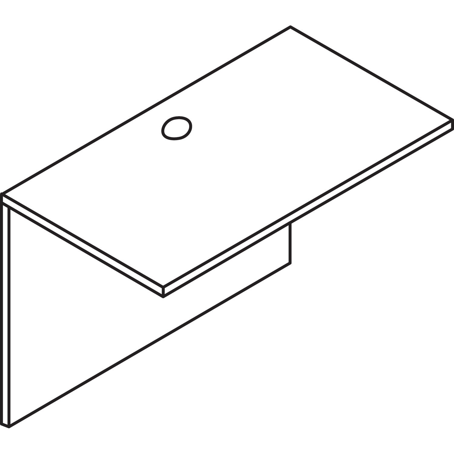 HON® 10500 Series Bridge, 47w x 24d x 29.5h, Harvest