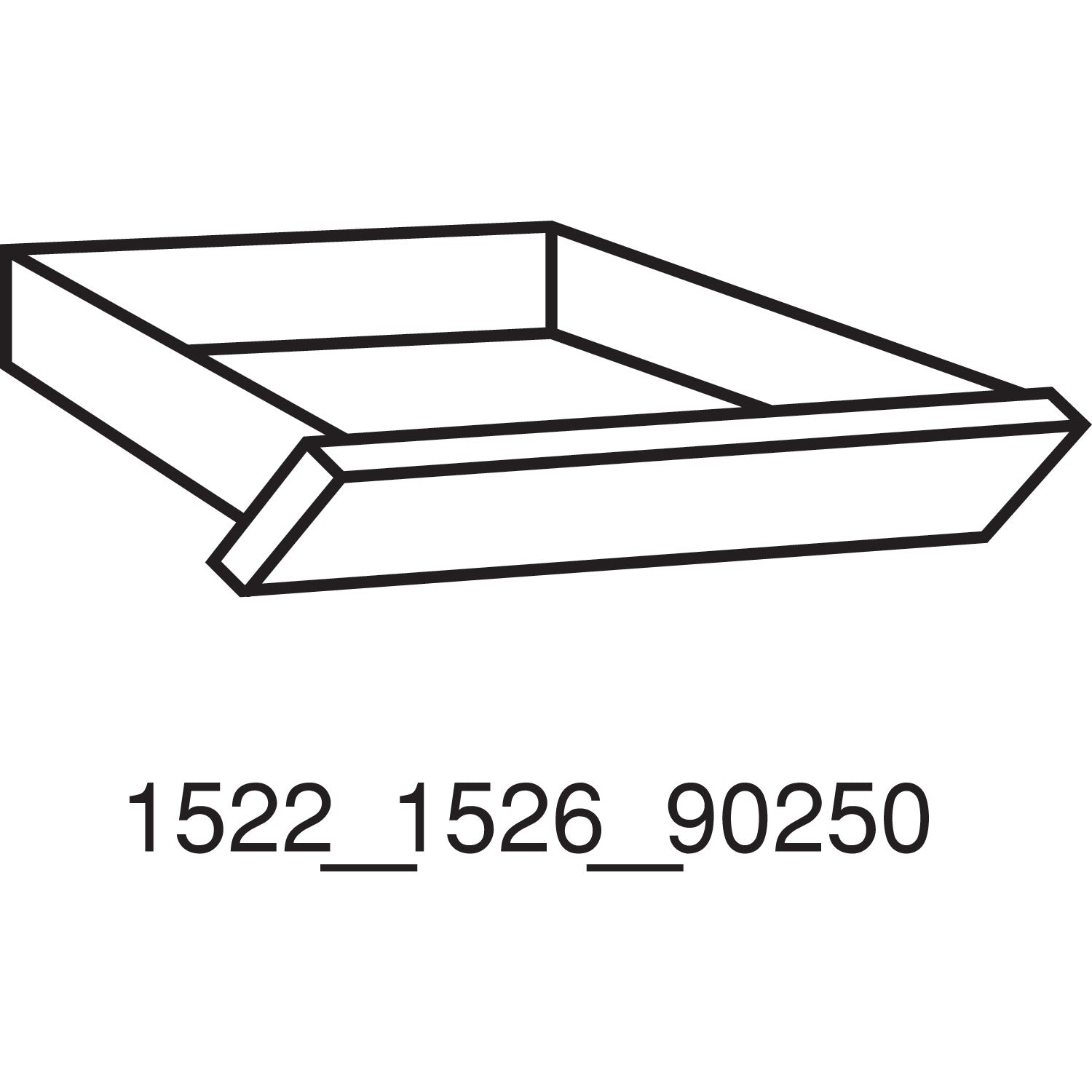 HON® Laminate Angled Center Drawer, 22w x 15.38d x 2.5h, Harvest