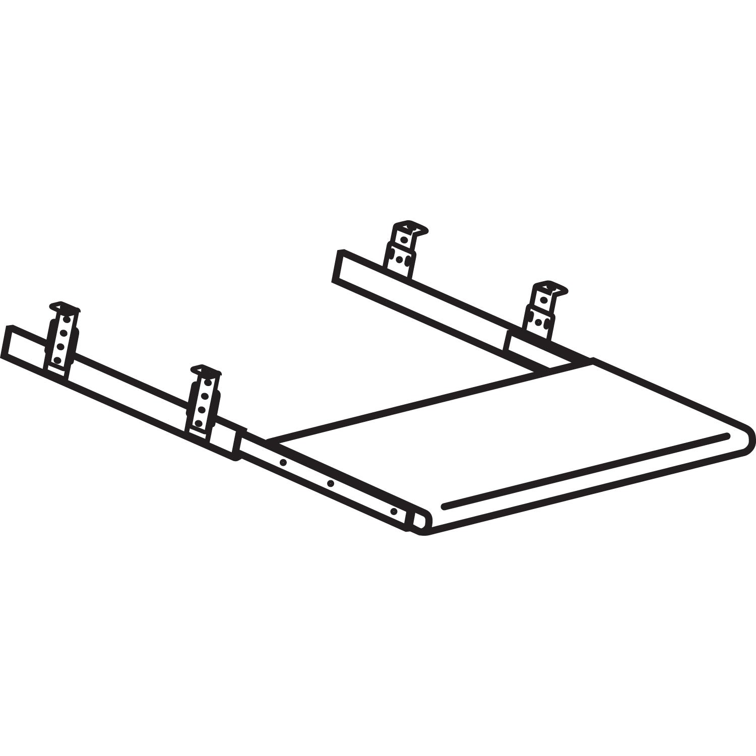 HON® Slide-Away Keyboard Platform, Laminate, 21.5w x 10d, Harvest