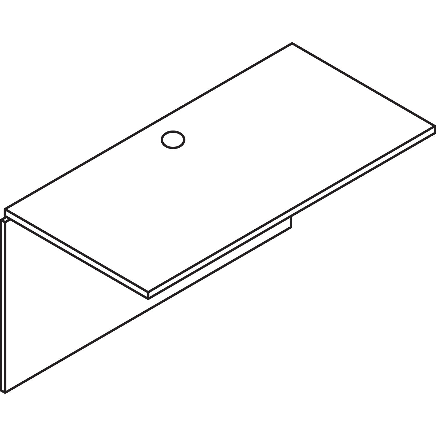 HON® Foundation Bridge, 47.75w x 23.88d x 28.44h, Mahogany