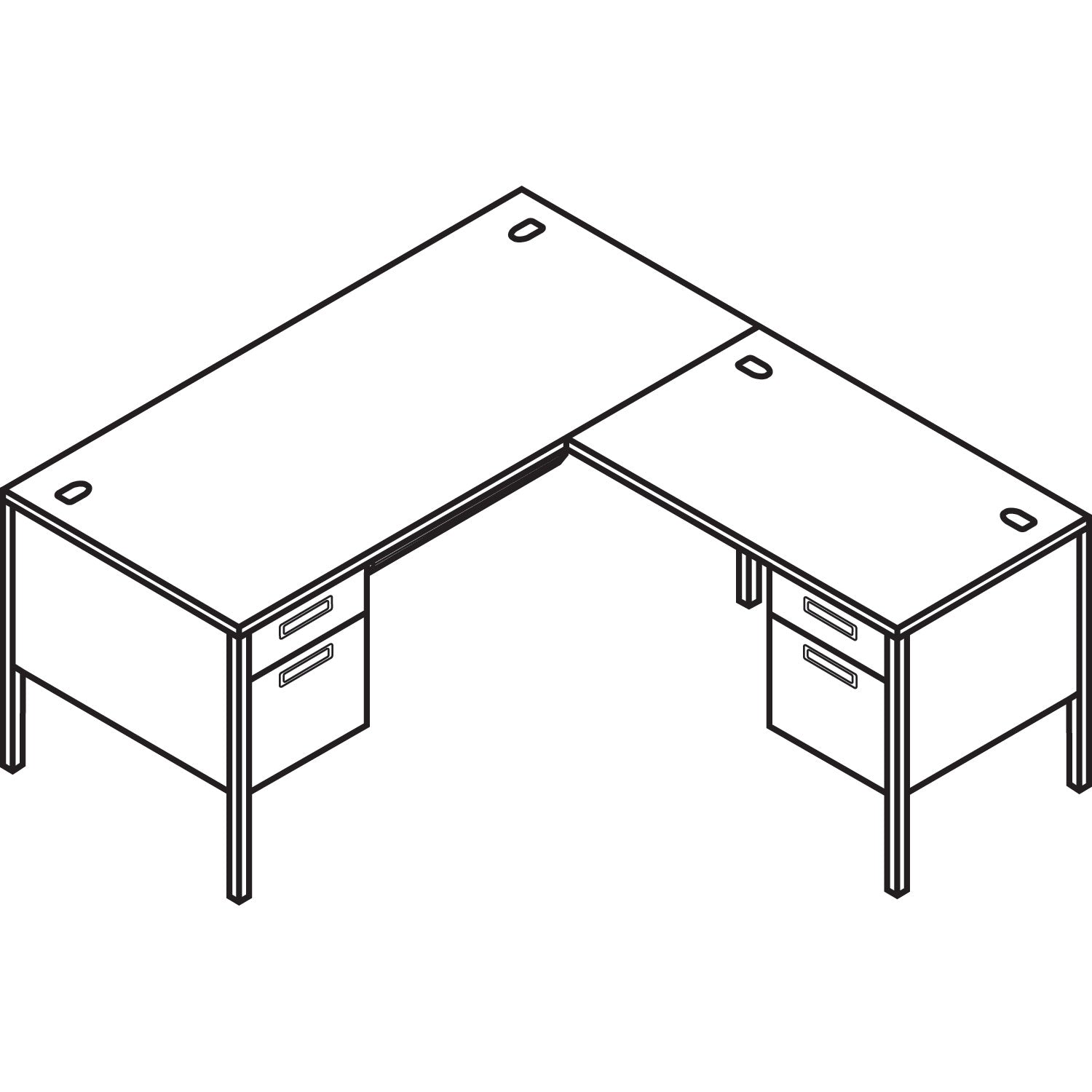 HON® Metro Classic Series Workstation Return, Right, 42w x 24d x 29.5h, Harvest/Putty