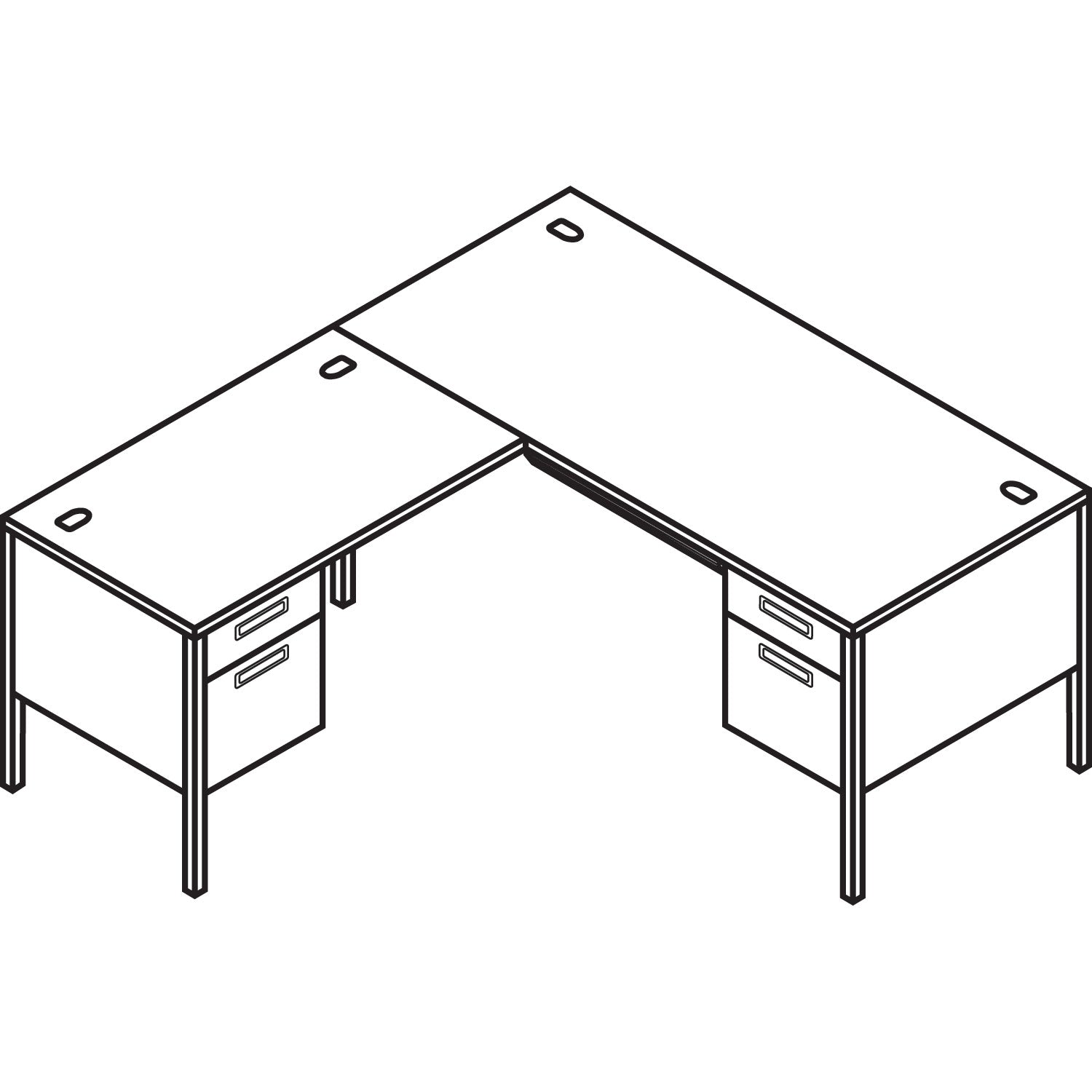 HON® Metro Classic Series Workstation Return, Left, 42w x 24d x 29.5h, Harvest/Putty