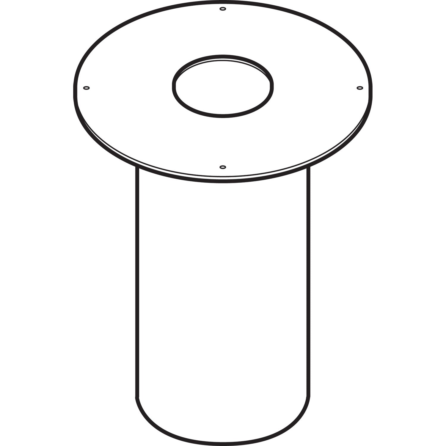 HON® Laminate Cylinder Table Base, 18" Diameter x 28h, Harvest