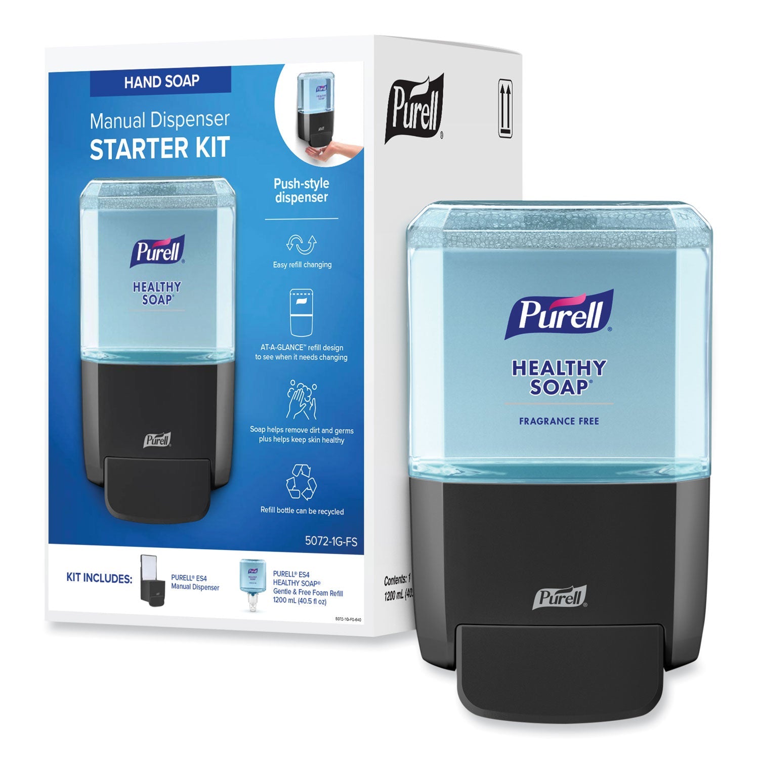 PURELL® HEALTHY SOAP Gentle and Free Foam ES4 Starter Kit, 1,200 mL, Graphite