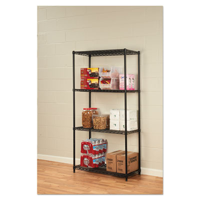 Heavy-Duty NSF Certified Wire Shelving, 36w x 18d x 72h, Black Flipcost Flipcost