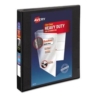 Heavy-Duty Non Stick View Binder with DuraHinge and Slant Rings, 3 Rings, 1" Capacity, 11 x 8.5, Black, (5300) Flipcost Flipcost