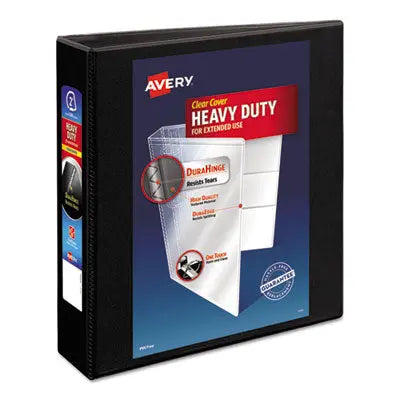 Heavy-Duty Non Stick View Binder with DuraHinge and Slant Rings, 3 Rings, 2" Capacity, 11 x 8.5, Black, (5500) Flipcost Flipcost