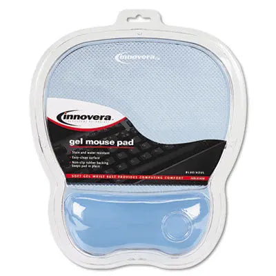 INNOVERA Mouse Pad with Gel Wrist Rest, 8.25 x 9.62, Blue Flipcost Flipcost