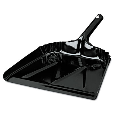 Impact® Heavy-Duty Metal Dust Pan, 12 x 14, 20-Gauge Steel, Black Flipcost Flipcost