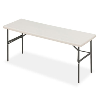 IndestrucTable Classic Folding Table, Rectangular, 72" x 24" x 29", Platinum Flipcost Flipcost