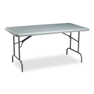 IndestrucTable Industrial Folding Table, Rectangular, 60" x 30" x 29", Charcoal Flipcost Flipcost