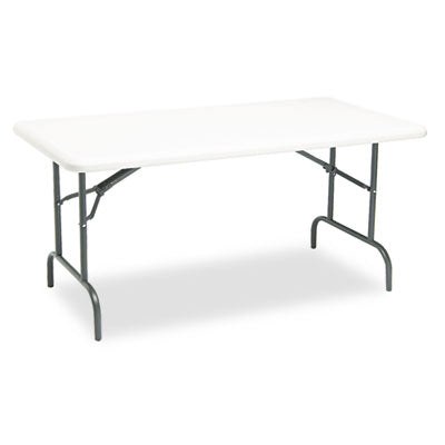 IndestrucTable Industrial Folding Table, Rectangular, 60" x 30" x 29", Platinum Flipcost Flipcost