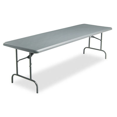 IndestrucTable Industrial Folding Table, Rectangular, 96" x 30" x 29", Charcoal Flipcost Flipcost