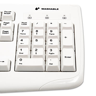 Kensington® Pro Fit USB Washable Keyboard, 104 Keys, White Flipcost Flipcost