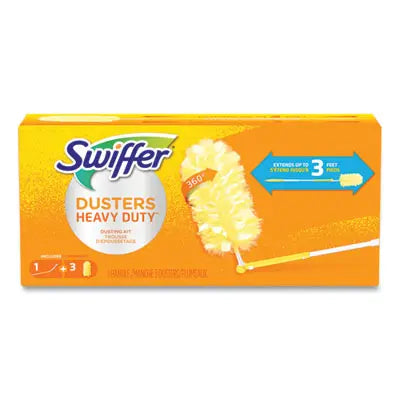 Swiffer® Heavy Duty Dusters with Extendable Handle, 14" to 3 ft Handle, 1 Handle and 3 Dusters/Kit Flipcost Flipcost