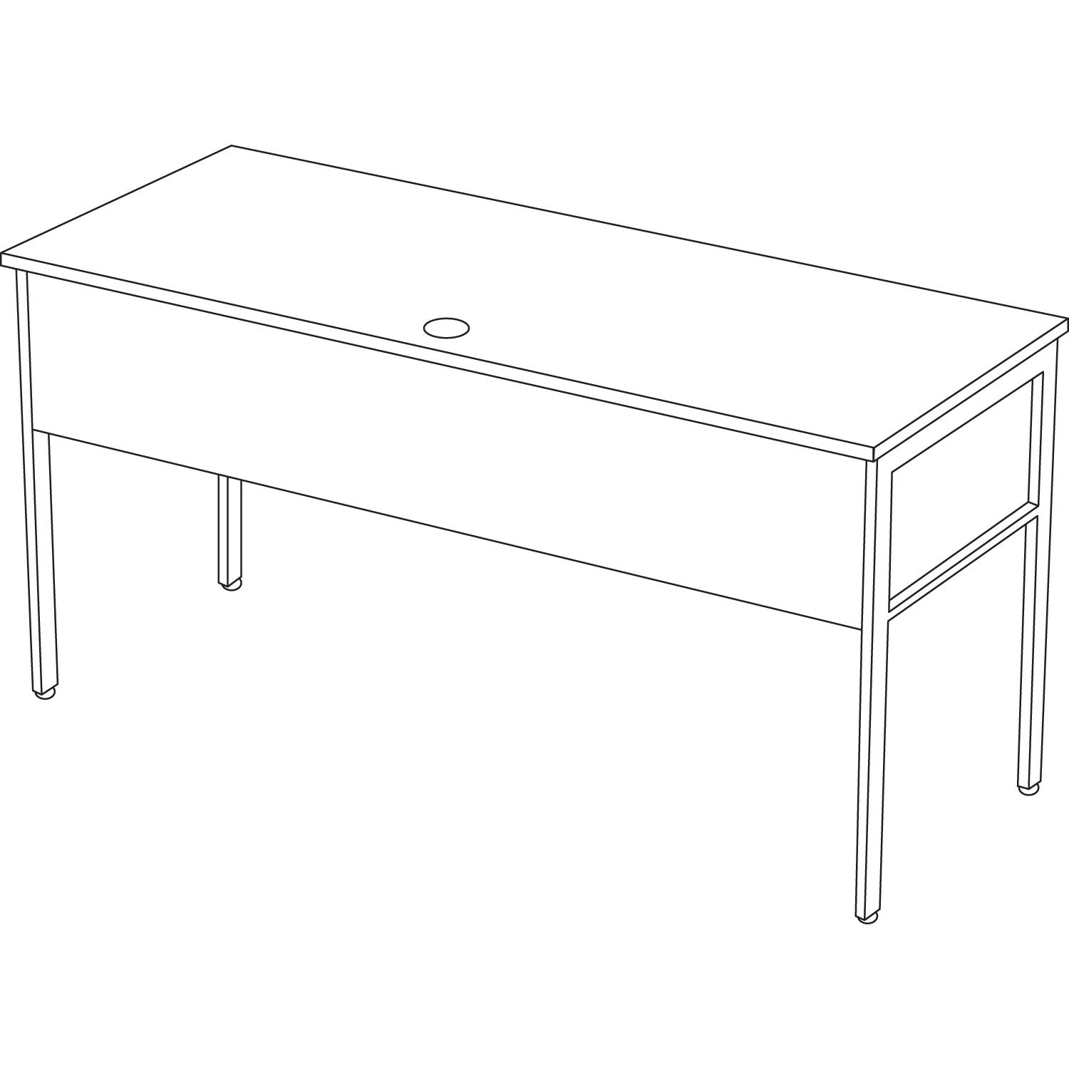 Linea Italia® Urban Series Desk Workstation, 59" x 23.75" x 29.5", Ash