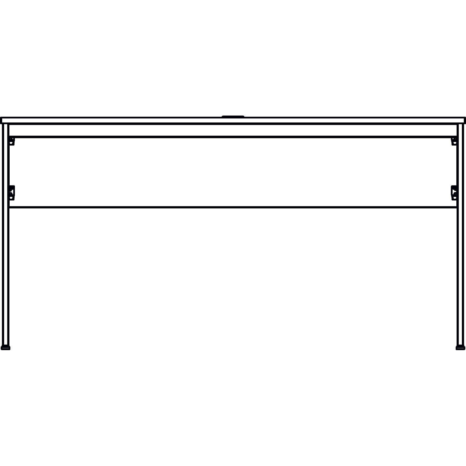 Linea Italia® Urban Series Desk Workstation, 59" x 23.75" x 29.5", Ash