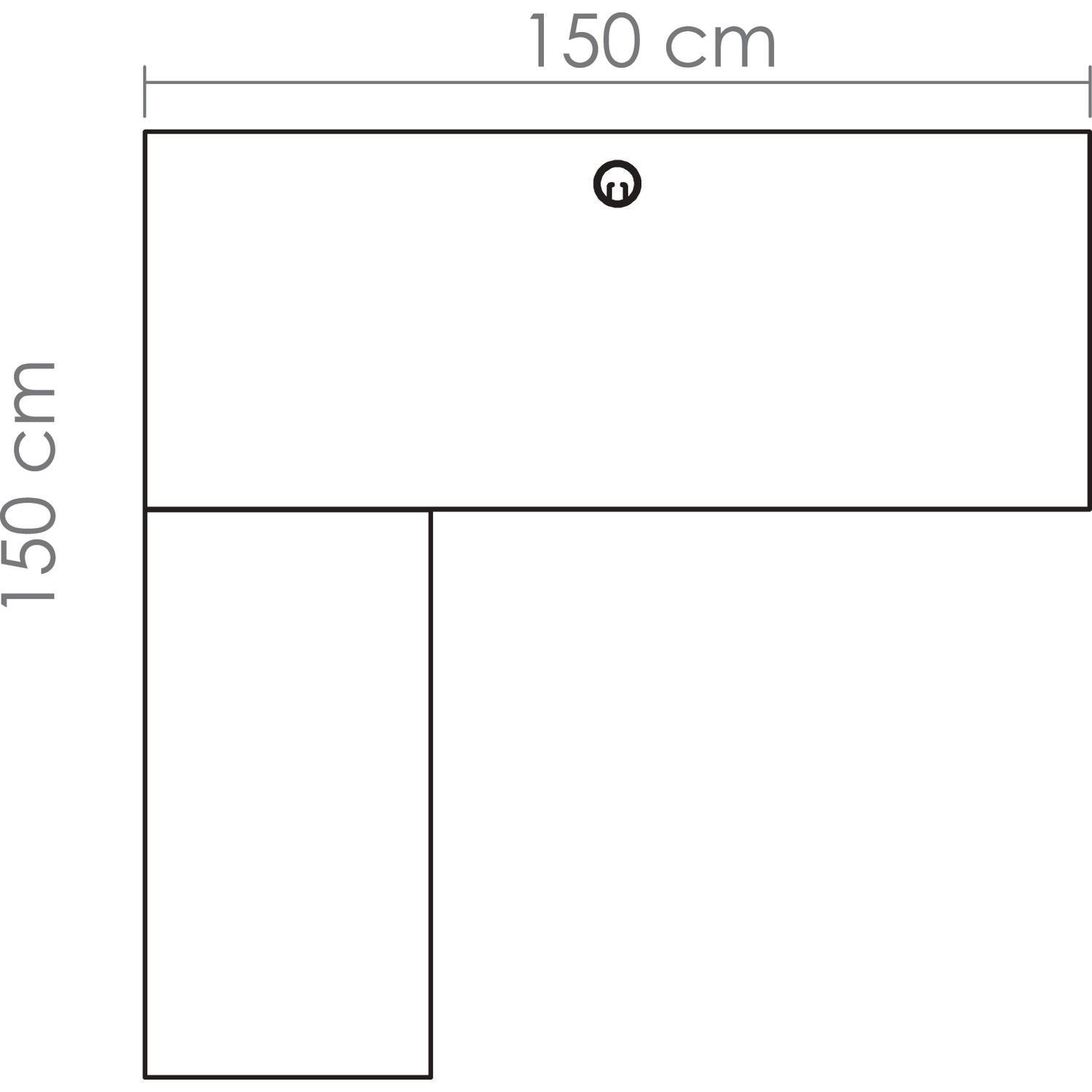 Linea Italia® Urban Series L- Shaped Desk, 59" x 59" x 29.5", Ash