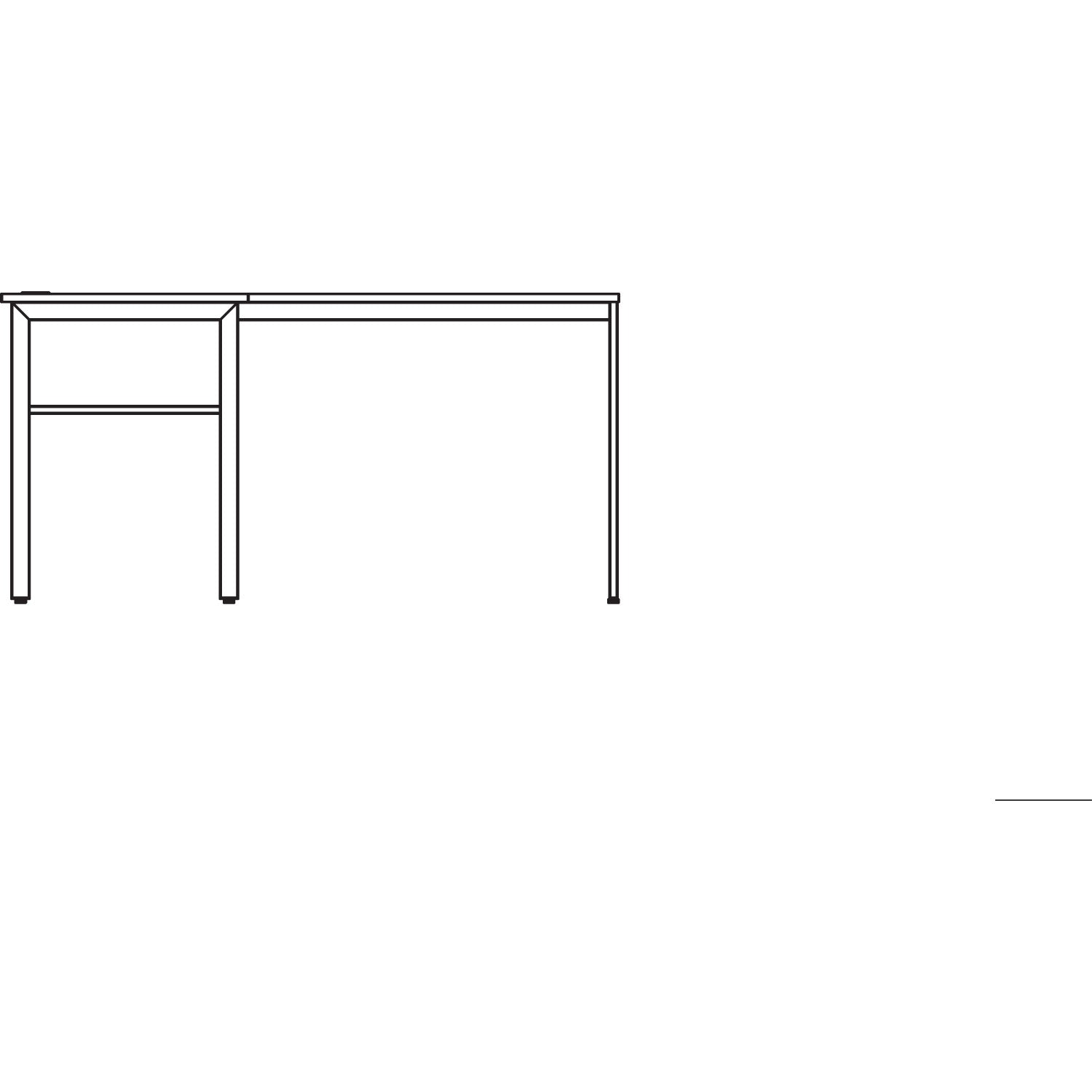 Linea Italia® Urban Series L- Shaped Desk, 59" x 59" x 29.5", Ash