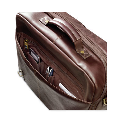 Leather Flapover Case, Fits Devices Up to 15.6", Leather, 16 x 6 x 13, Brown Flipcost Flipcost