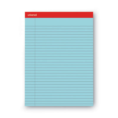 Universal® Colored Perforated Ruled Writing Pads, Wide/Legal Rule, 50 Blue 8.5 x 11 Sheets, Dozen Flipcost Flipcost